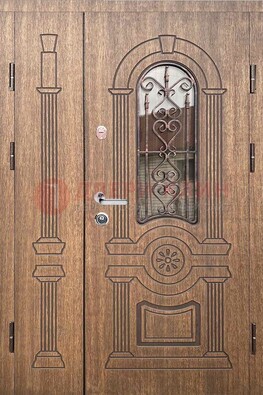 Железная классическая дверь с терморазрывом и рисунком ДВТ-77 в Егорьевске
