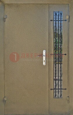 Тамбурная дверь Порошок со стеклом и ковкой ПЛ-20 в Егорьевске