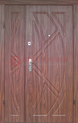 Железная тамбурная полуторная дверь с МДФ ПЛ-7 в Егорьевске